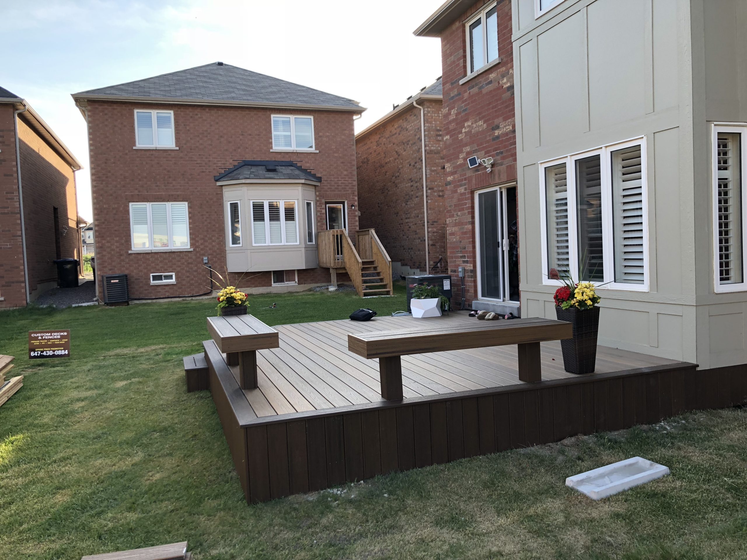 Deck with Custom Benches